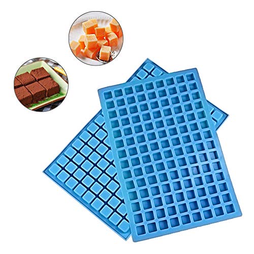 Palksky Silicone Molds For Candy Chocolate Gummy Baking, (2 Pcs) 126 Cavity Mini Square Mold For Ice Cube Pralines Caramels #TOP7