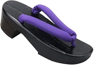 Sandals Clogs Chinese Japanese Traditional Shoes Female Kimono Wooden Slippers Sandals Summer Beach Footwear,Summer Versatile Beach Footwear for Women