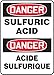 Accuform Aluminum French Bilingual Sign,"Danger SULFURIC Acid/Danger ACIDE SULFURIQUE", 20" L x 14" W, FBMCHG015VA