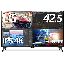 LG モニター ディスプレイ 43UN700T-B 42.5インチ/4K/HDR対応/IPS非光沢/HDMI×4,DP,USB Type-C/スピーカー/ブルーライト低減、フリッカーセーフ/リモコン付属