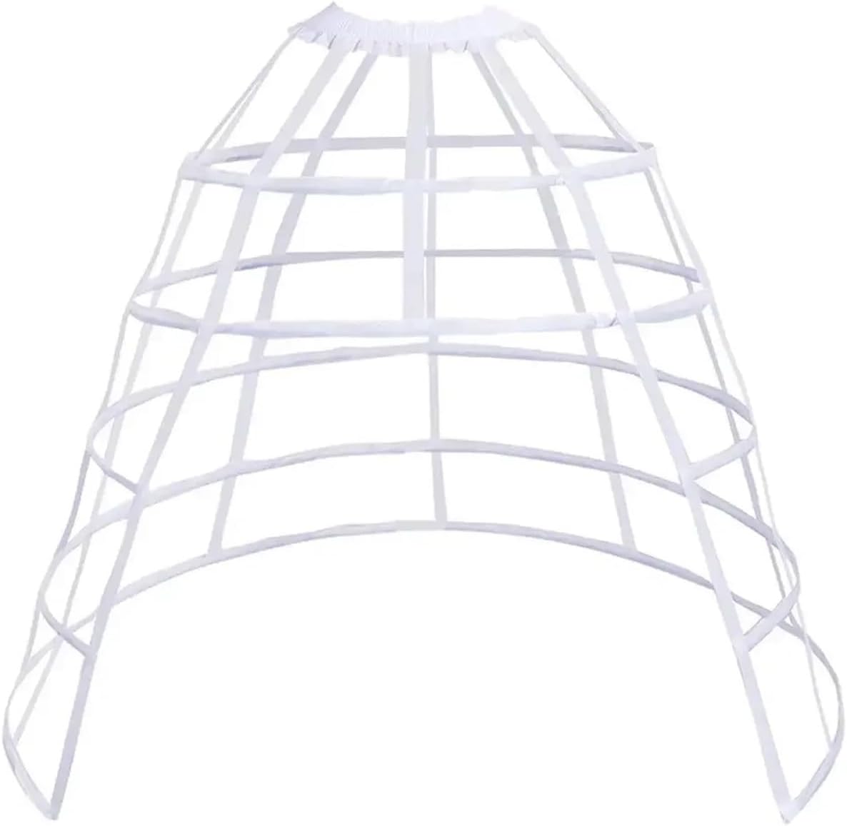 5 Hoop Hollow Caged Petticoat Wedding Bridal Dress Skirt Support Women Crinoline Underskirt