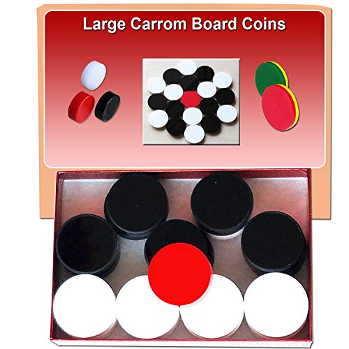 Carrom Board Coins + 1 Striker and 1 Bottle of Powder for Large Boards only! Please Read Note Below: