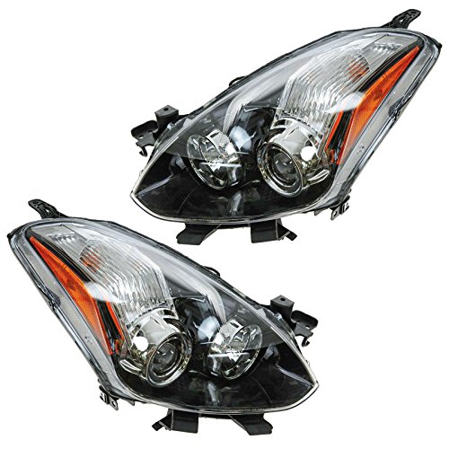 Image of TRQ Headlight Assembly Set NI2502191 NI2503191 Compatible with 2010-2013 Nissan Altima