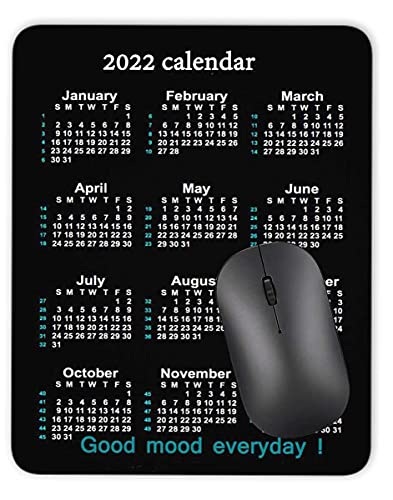 2022 Calendar Mouse pad, Natural Rubber Mouse Pad, Quality Creative Gaming Mouse Pad Rectangle Mouse Personalized Desk Mouse Pad 9.5 inch x 7.9 inch (Vertical Version)