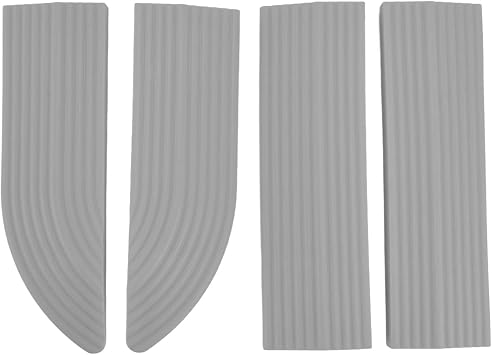 4PCS Threshold Ramp, Rubber Wheel Chair Ramp Doorway Ramp No Assembly Universal Sweeper Door Sill Wheelchair Door Sill for DoorwaysGrey