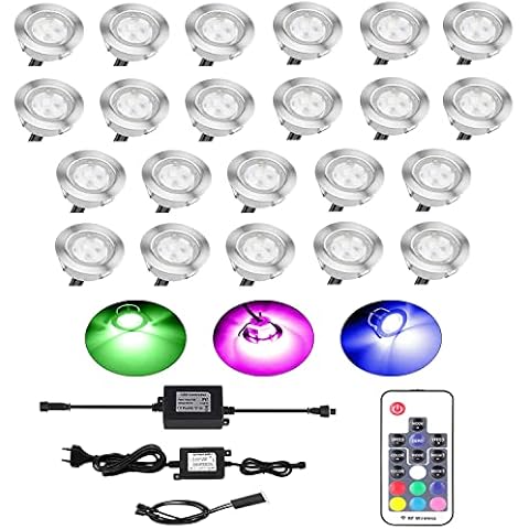 CISLAN 22 Focos LED Empotrables RGB Resistentes al Agua Cover
