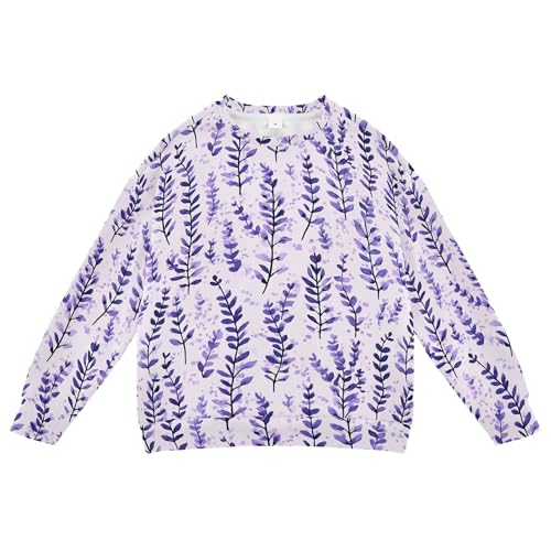 JUNZAN Purple Lavender Little Kids Sweatshirts Hoodies Long Sleeve Boys Sweat Shirt Athletic 4T
