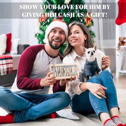Unique Wooden Cash Envelope Money Wallet - Xmas Cash Holder for Christmas Party Gift2