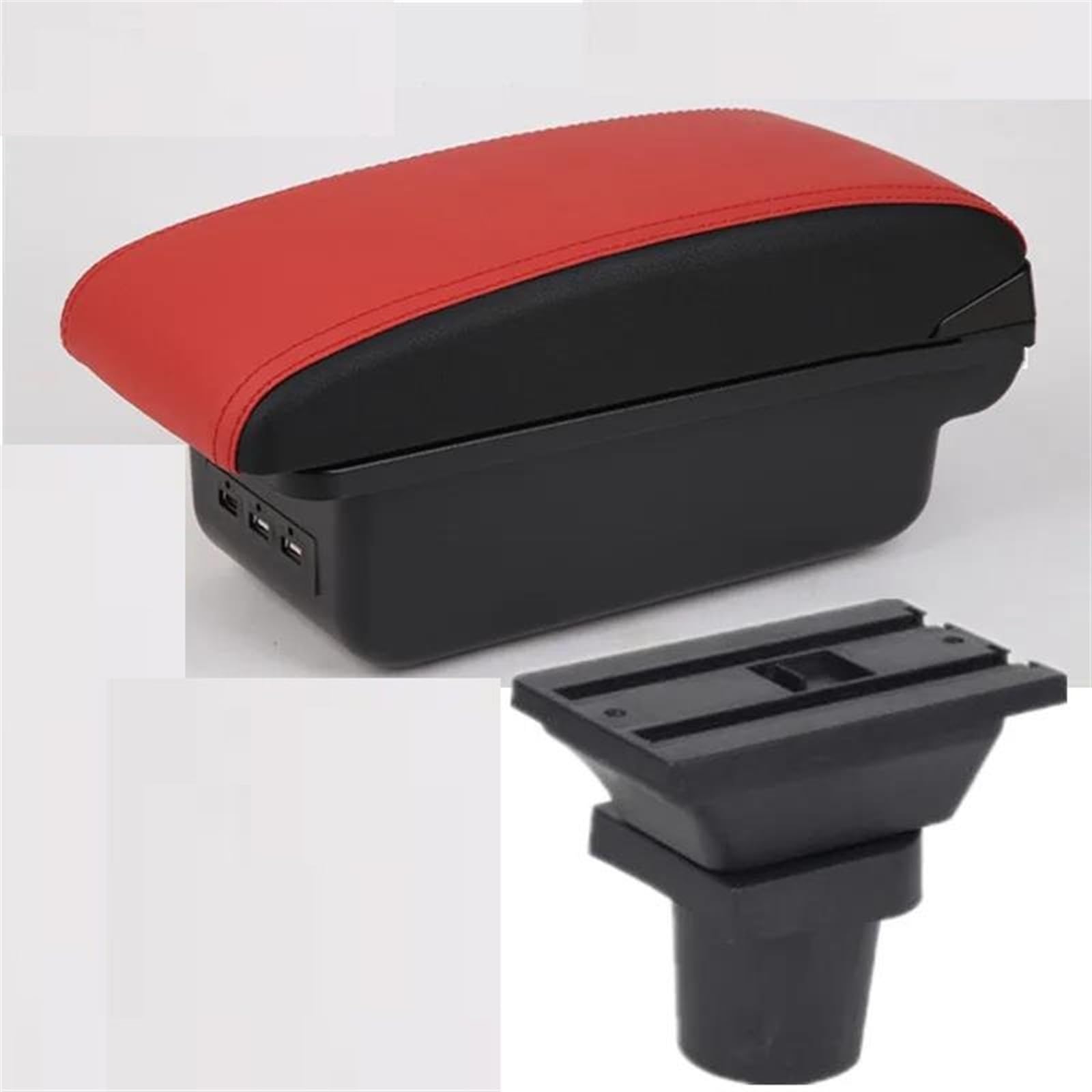 Noheeu B Black Border 3Usb Car Interior Accessories Center Console Multifunctional Storage Box Armrest For Rav4