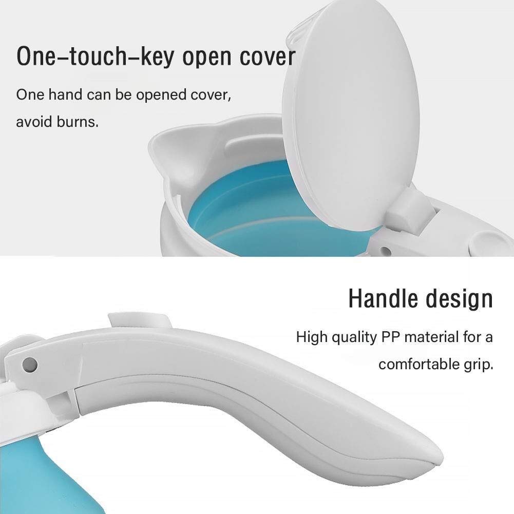 Bollitore elettrico pieghevole Bollitore elettrico da viaggio pieghevole leggero - Portatile - Presente veloce in silicone alimentare da 0,5 litri Safehappy