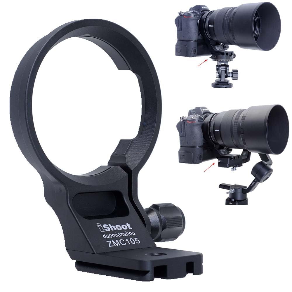 iShoot Tripod Mount Ring Lens Collar Compatible with Nikon Z MC 105mm F2.8 VR S, Z 35mm F1.2 S, Z 85mm F1.2 S, Z 135mm F1.8 S Plena, Support Holder Bracket Bottom is Arca-Swiss Fit Quick Release Plate-picture-10