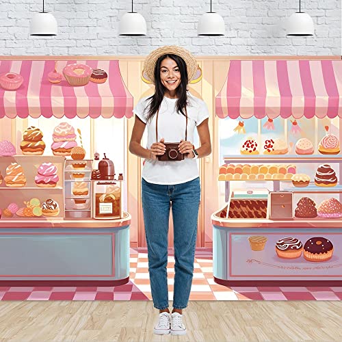 Fondo Sweet Shoppe para fiesta rosa 7x5ft miniatura 2
