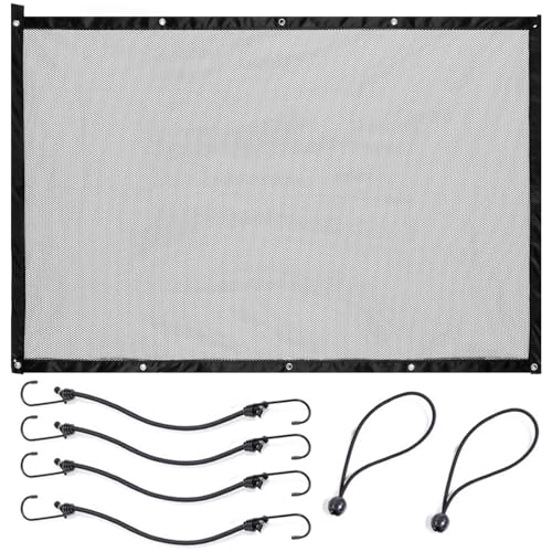 Ferizzia Barrera De Coche para Perros, Red de Barrera para Perros Coche, Rejilla de Protección para el Coches, para la Instalación en los Asientos Delanteros, para Coches, SUV, Camiones