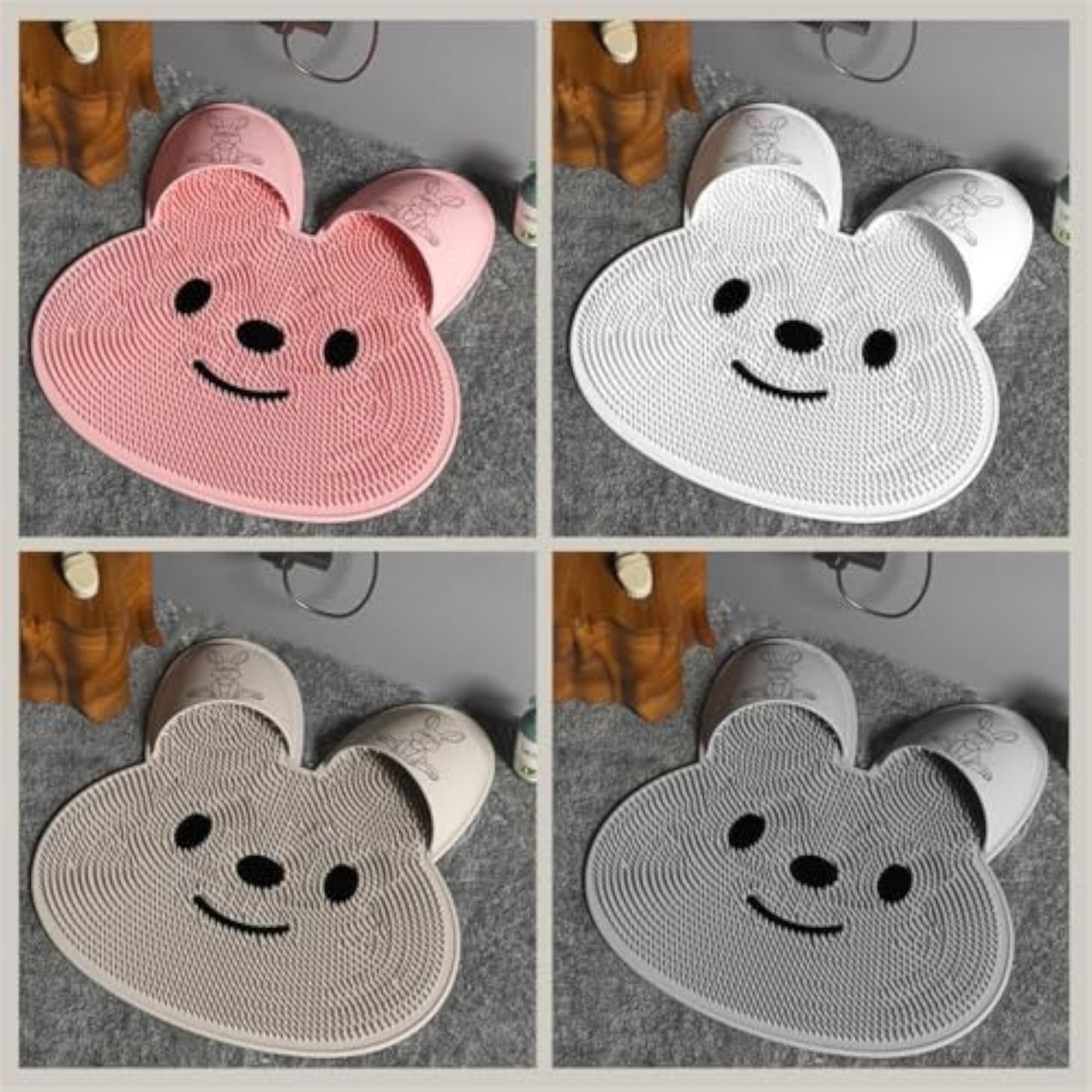 Rabbit Shape Silicone Foot Cleaning Mat with Suction Cups