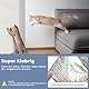 Homwiz Selbstklebende Kratzschutz Sofa Katze, 200cmx40cm Kratzmatte Selbstklebend, DIY Kratzmatte Katze Kratzteppich Kratzbrett Wand für Couch, Katzenständer, Holzgriff, Katzenturm (Cremeweiß)