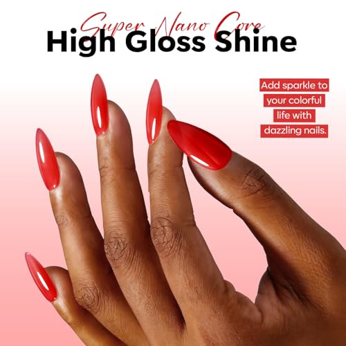 Image of modelones Red Jelly Gel Nail Polish Translucent Gel Polish Red Neutral Sheer Nails Soak Off LED Nail Lamp Manicure Salon Gift 15 ML