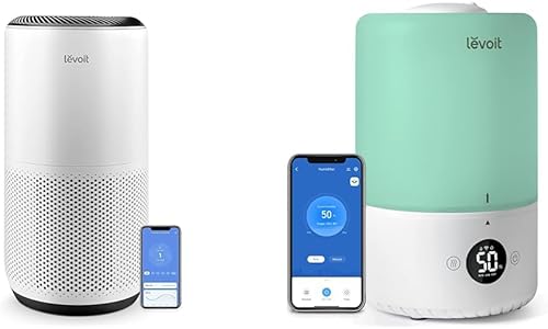 LEVOIT Purificadores de aire para el hogar habitación grande de hasta 1980 pies cuadrados en 1 hora con monitor de calidad del aire y