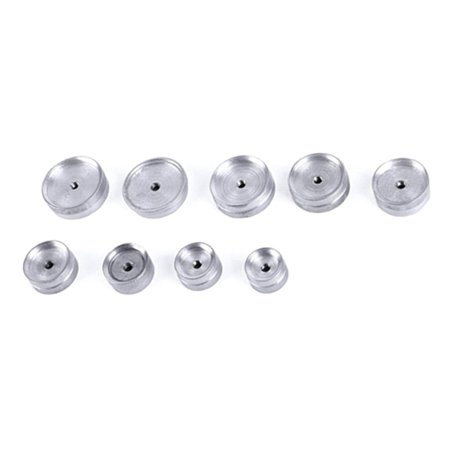 Herramientas para reparación de Relojes Juego de prensas para Botones a presión Kit de relojero Estuche Azul Que Contiene 9 moldes de plástico Herramientas para reparación de Relojes(