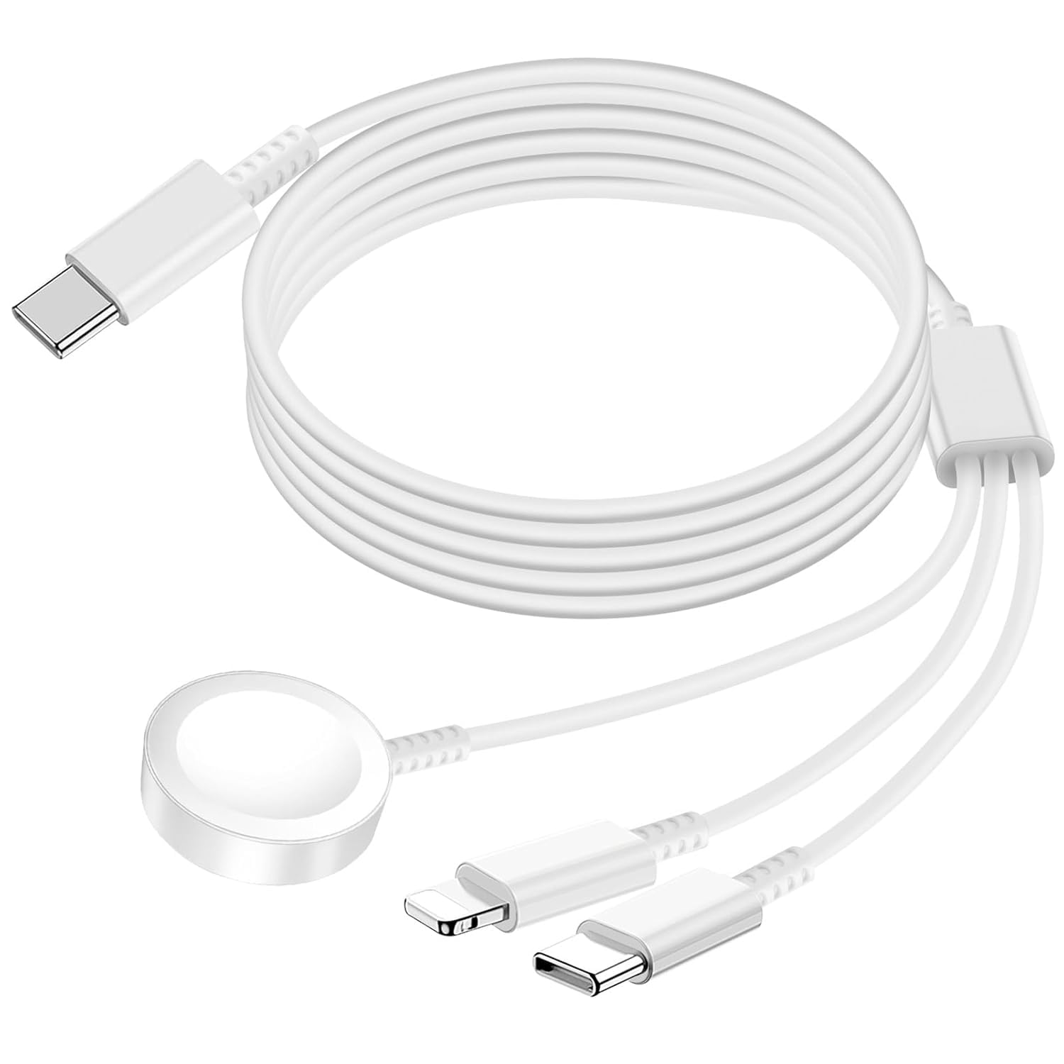 Watch Charger for Apple iWatch 3 in 1 Charger Cable for iPhone iPad Android Devices Wireless Charging Dock for iWatch Series 10/9/8/7/6/5/4/3/2/SE/SE