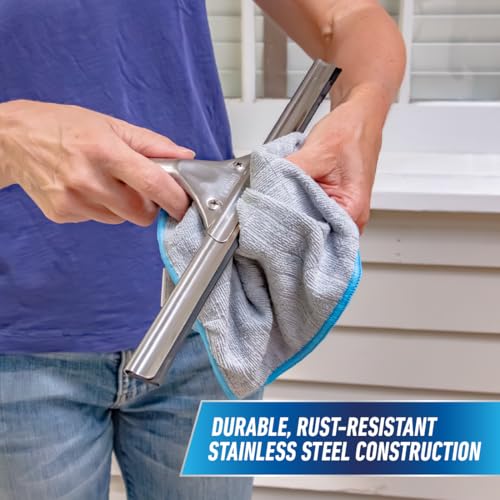 Image of Unger Professional Stainless Steel Heavy-Duty Squeegee, 12 inch, Silver