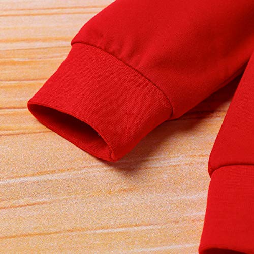 Infant Toddler Baby Girl Long Sleeve Shirts Merry Christmas Pullover Sweatshirt Tops Fall Outfit Casual Clothes (Red, 18-24M) #TOP4