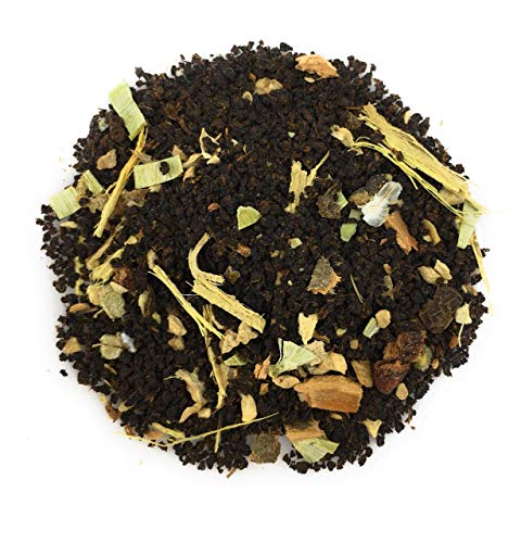 Image of Siyacha Tea Saffron Masala Chai, 100 Grams Pouch, Pure Indian, Aromatic Chai Patti, Assam leaf With Premium Cardamom, Ginger, Licorice Loose Leaves Blend, Strong Refreshing, (250)
