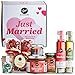 Gepp’s Feinkost ,,Just Married“ Hochzeitsgeschenk für das Brautpaar I Geschenkbox gefüllt mit Delikatessen wie hausgemachter Herzpasta, Trüffel-Pesto & Akazienhonig I Gourmet Geschenk Hochzeit