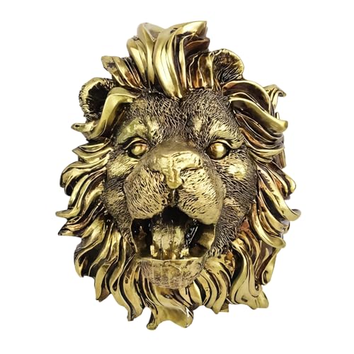 Boquilla de fuente de cabeza de león, pulverizador decorativo de resina pintado a mano para jardín, piscina, patio y estanque, fácil de instalar y resistente a la intemperie