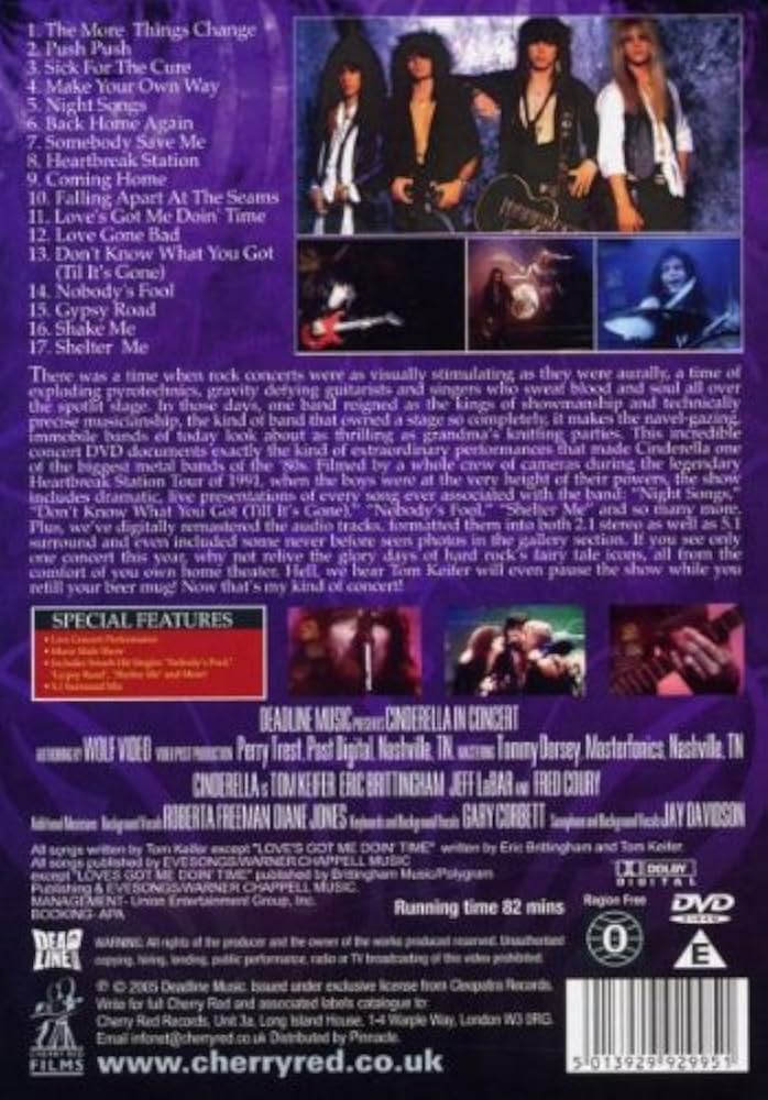 ミュージック Cinderella /In Concert: The Heartbreak Cinderella: In Concert - The Heartbreak Station Tour [Import