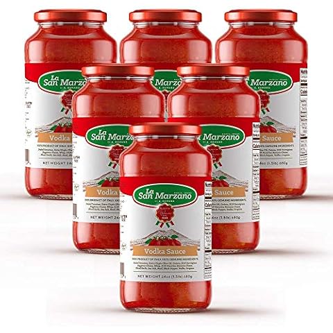 La San Marzano Vodka Sauce 24 oz. (Pack of 6) - 100% Product of Italy, Gluten-Free Tomato Sauce Cover
