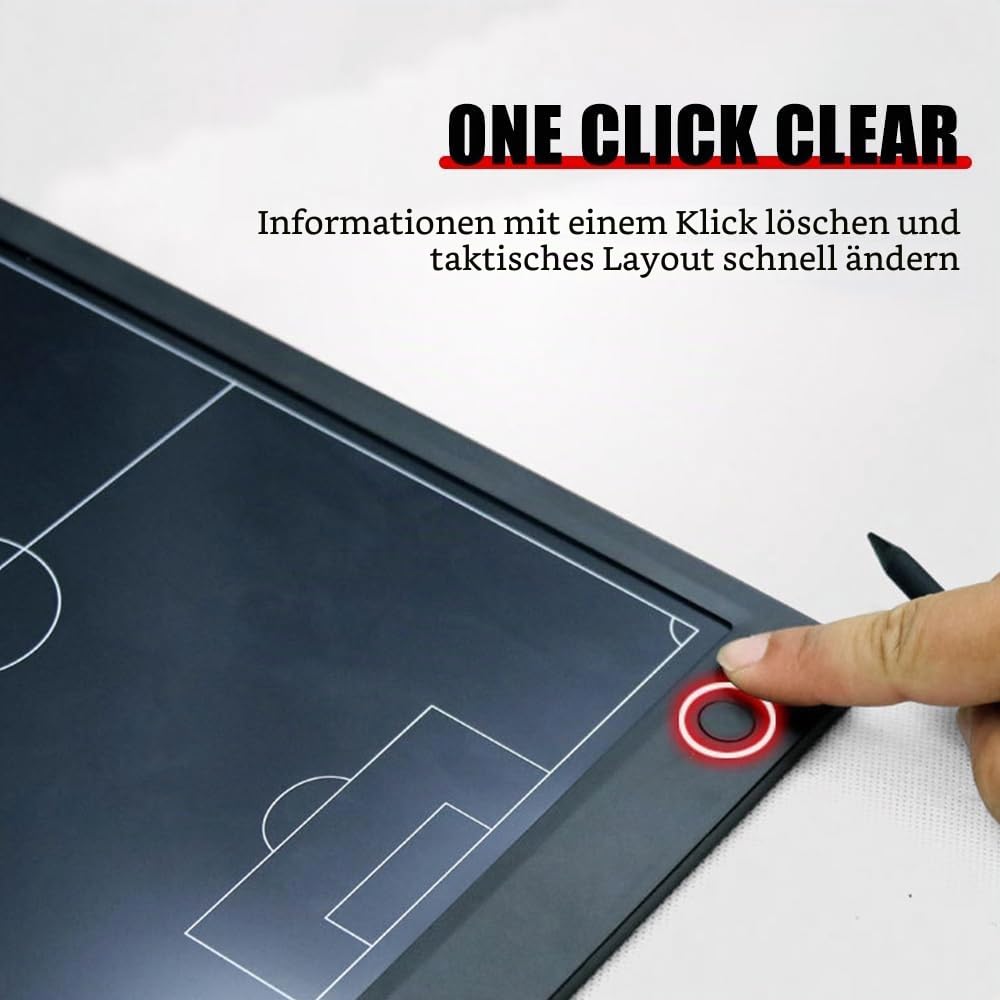 MiOYOOW Elektronisches Coach Board, Fußball-/Basketball Coaching Trainingsboard, Taktisches Coaching Board mit LCD Bildschirm für Taktische Anleitung