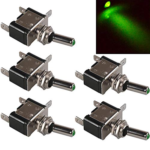 5 Pz Luce Punto LED 12 V Auto Barca Rocker Rotondo ON-OFF