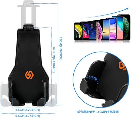 Miniatura 7 de Soporte de aluminio para teléfono de motocicleta, soporte de bola giratorio de 360, soporte de teléfono para motocicleta, bloqueo estable para