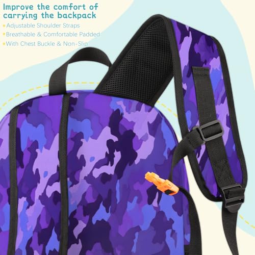 Purple Camo Laptop Backpack for Women Men, 18.3 Inch Large Computer Backpacks Fashion Teacher Nurse Bag Casual Daypack for Work Travel4