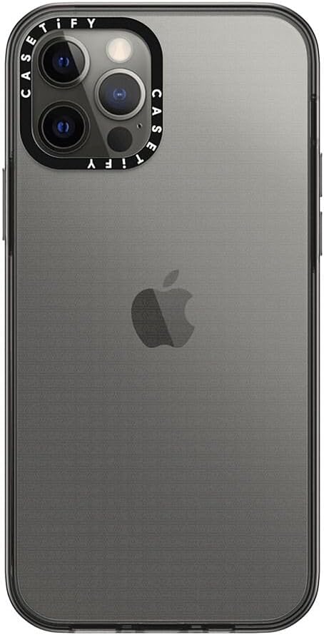 CASETiFY Compact iPhone 12 / iPhone 12 Pro Case [2X Military Grade Drop Tested / 4ft Drop Protection] - Clear Black - Image 2