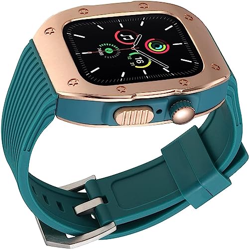 Kit modification antichoc Apple Watch 45mm avec boucle torsadée et coque acier
