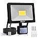 CLY 50W Faretto con Sensore di Movimento, Luce Faro Esterni Impermeabile IP66 Faretto LED per Esterni 4300LM 6500K, Proiettore Faretti LED per Giardino, Corridoio, Terrazza, Patio