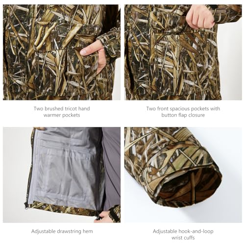 Image of BASSDASH Walker-LW Breathable Waterproof Fishing Hunting Wading Jackets with Silent Outer Fabric for Men Women