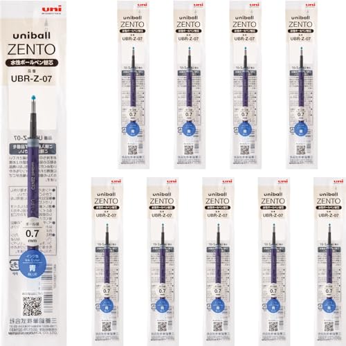 Image of uniball ZENTO UBRZ07.33 Water Based Ink Refill 0.7mm Medium Nib Blue Compatible with Uniball Zento Pens - UBRZ07.33 (Pack of 10)