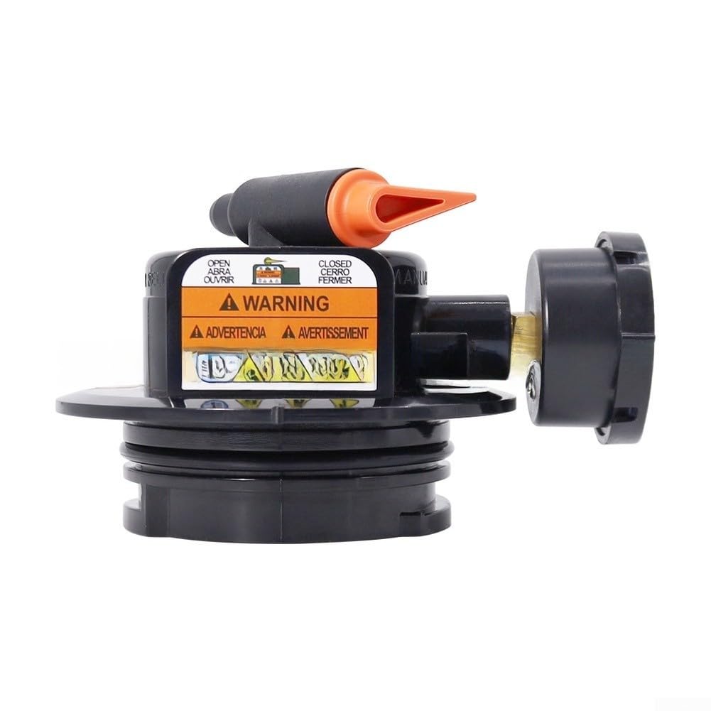 Gruppo valvola di sfogo dell'aria manuale con calibro 60 PSI per filtri Hayward DE e piscina a cartuccia, parte di ricambio in plastica nera con O-Ring e nastro PTFE