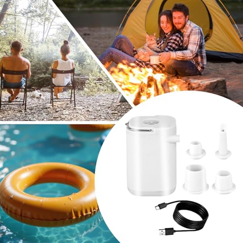 Pompe à air électrique rechargeable pour matelas et piscine - 4