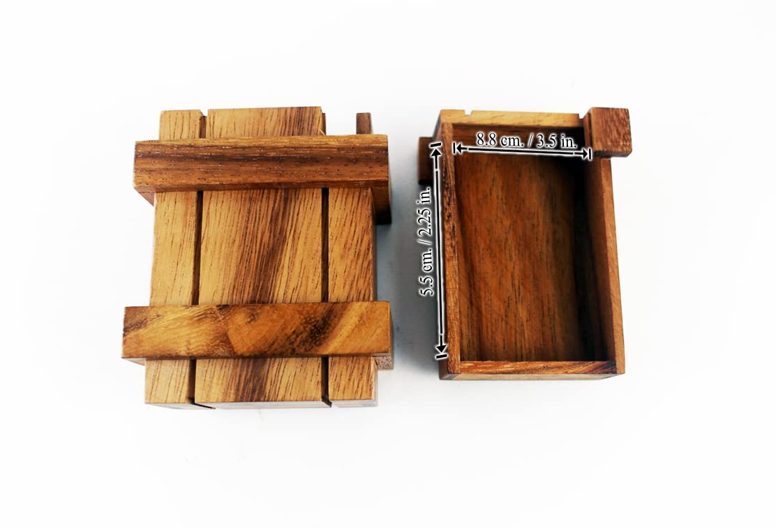 Scatola di legno 3D Puzzle Secret Scartare una scatola regalo nascosta con una scorta o scomparti per un amante del puzzle caccia al tesoro (1 scomparti)