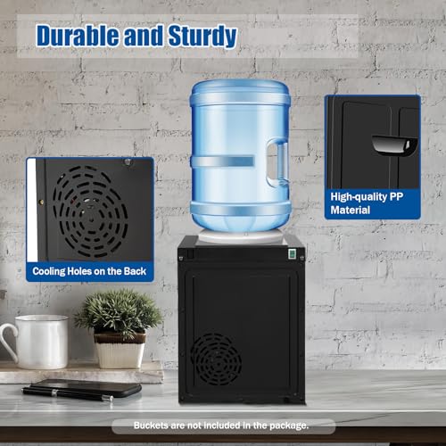Image of Top Loading Hot & Cold Water Dispenser - Desktop Electric Cooler with 3 Temperature Settings, Fits 1.1-4.9 Gal Bottles, 575W Fast Heating & Cooling, for Home, Office, Kitchen, Bedroom (European White)