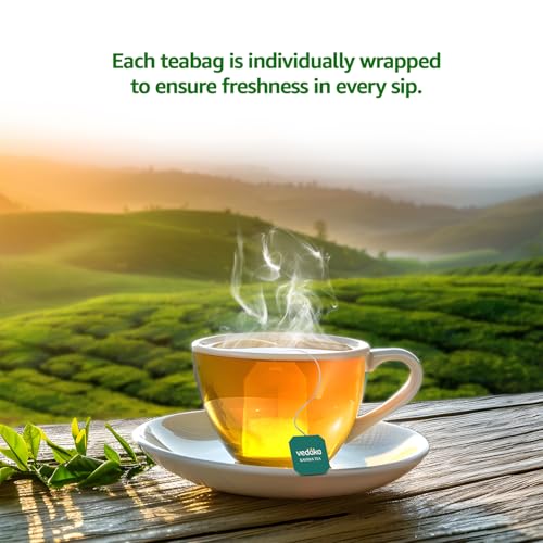 Image of Vedaka Detox Khawa Tea 36 Teabags | Contains Salt, Ginger, Tulsi, Cinnamon, Black Pepper, Cloves, Nutmeg, Asafoetida & Cardamom Seed | 2.5G Each, 90G