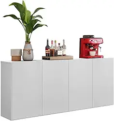 Aparador Buffet 4 portas Veneza Multimóveis Branco