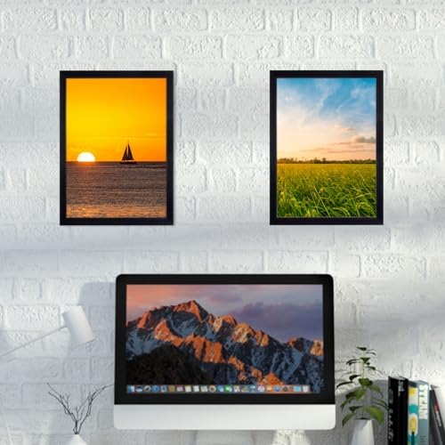 Cadre Photo A4 Noir Avec Passe-partout - 21x29,7 Cm, Verre