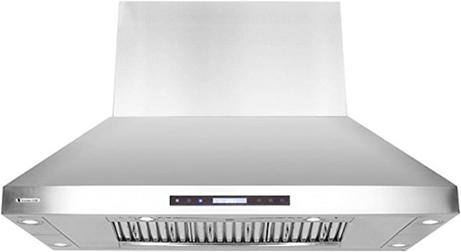 PX07-I36 900 CFM Easy Clean baffle Filters, Stainless Steel, Island Mount Range Hood, 36"