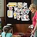 BEUNITONE Preschool Felt Storyboard for Them 13 Pcs School Buses and Family Greatal Teaching Felt Storyboard for Them Flannel Early Interactive Play Kit Interactive Wall Activity for Family