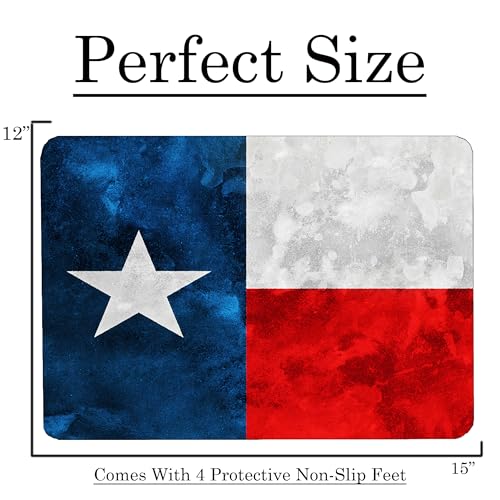 Tabla de Cortar de Vidrio Templado con Diseño de la Bandera de Texas, Rectangular, para Cocina, Regalo Decorativo, Estilo Rústico miniatura 3