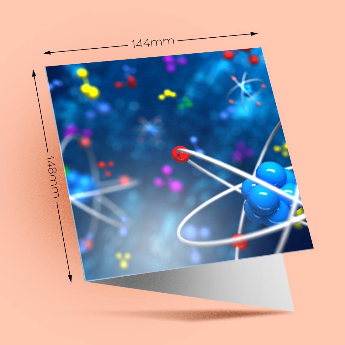 1 X Blank Greeting Card Chemistry Science Art Teacher Uni #14791